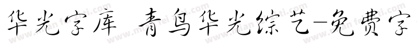 华光字库 青鸟华光综艺字体转换